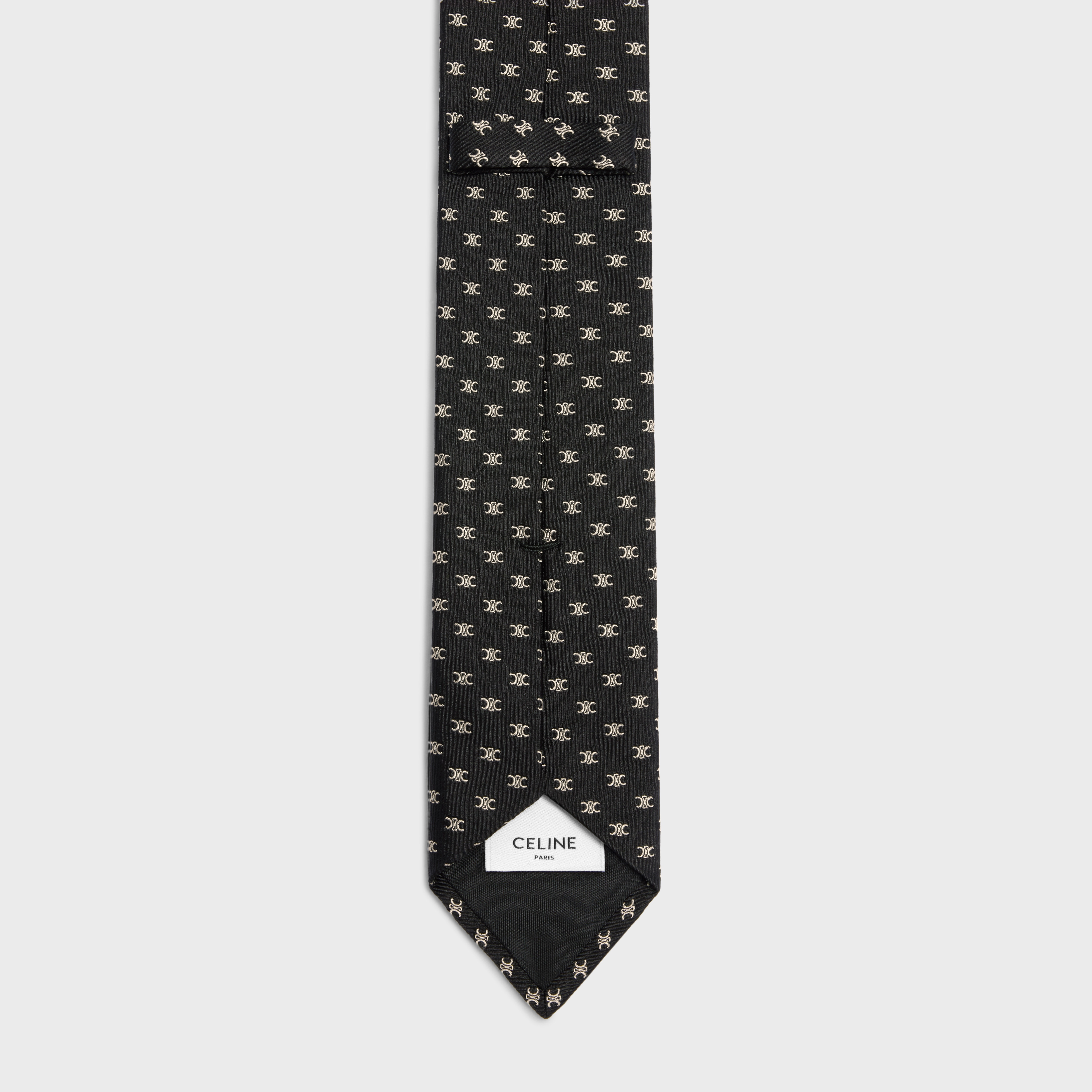 thin tie in mini triomphe silk jacquard - 2