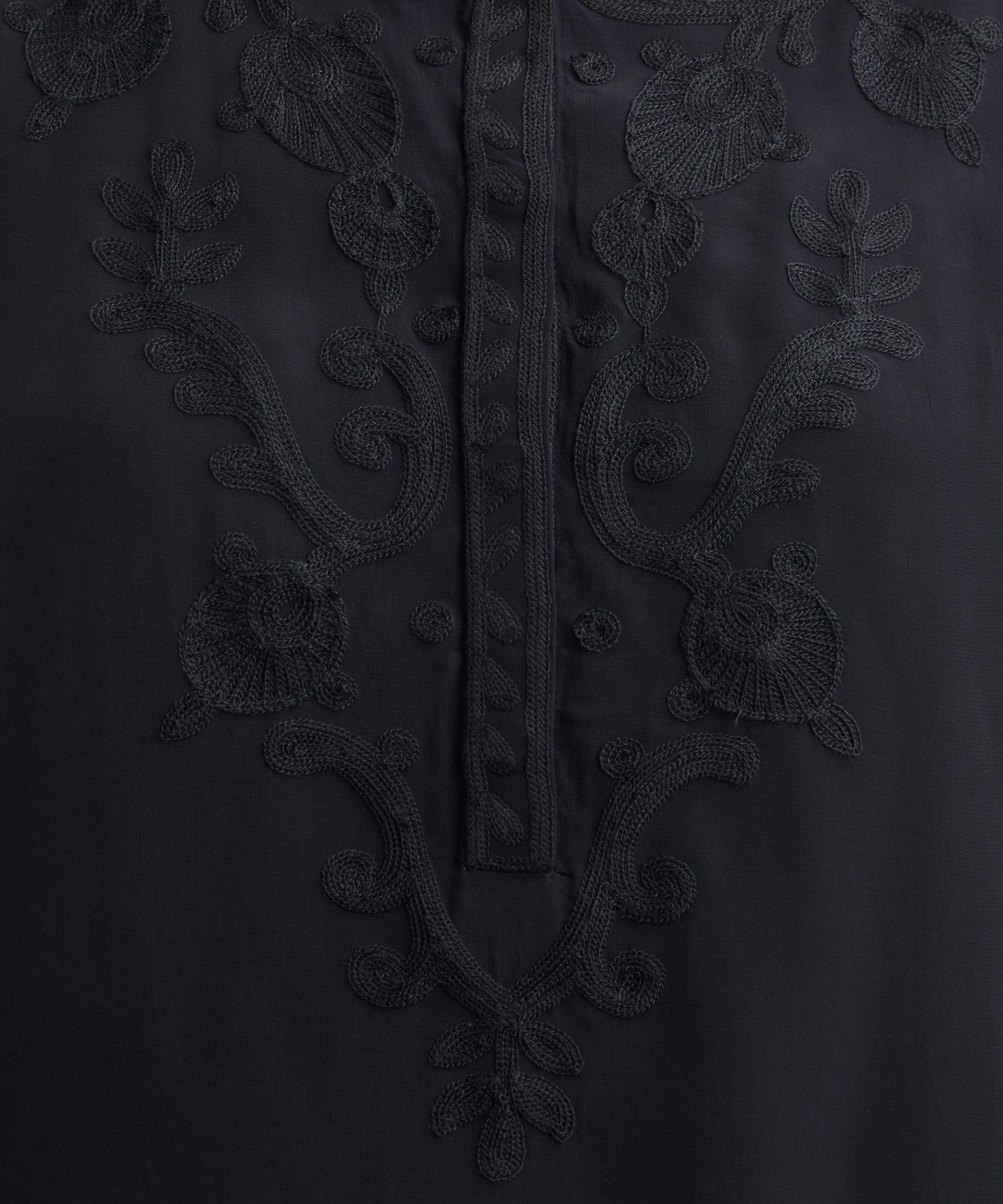 Falonne Embroidered Crepe Blouse - 5