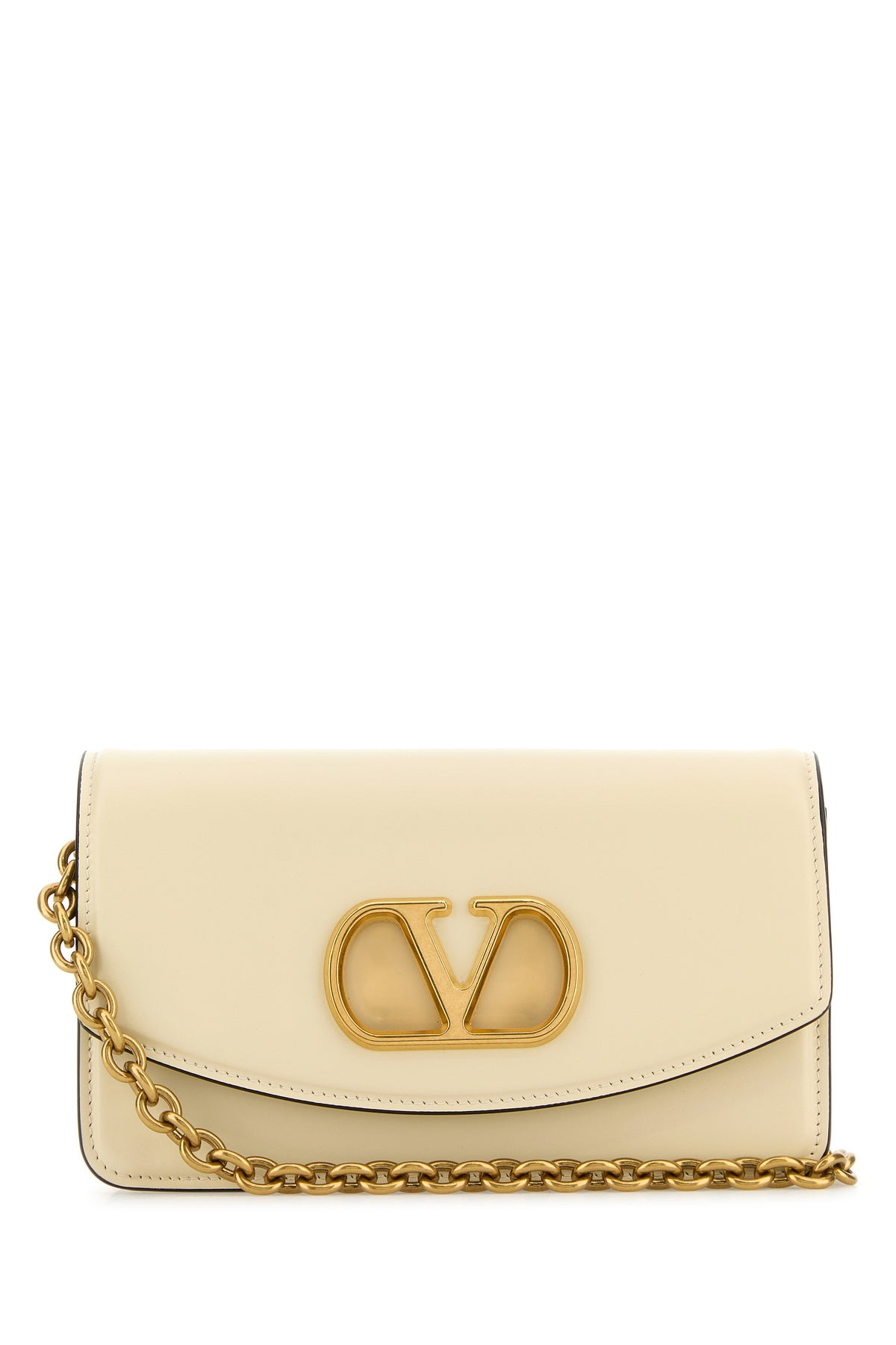 Ivory leather VLogo Signature shoulder bag - 1