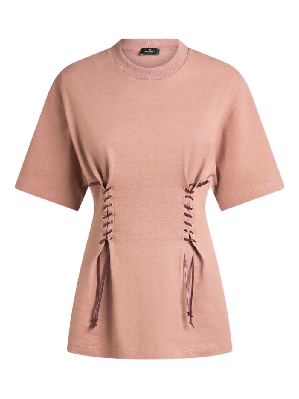 laced side T-shirt - 1