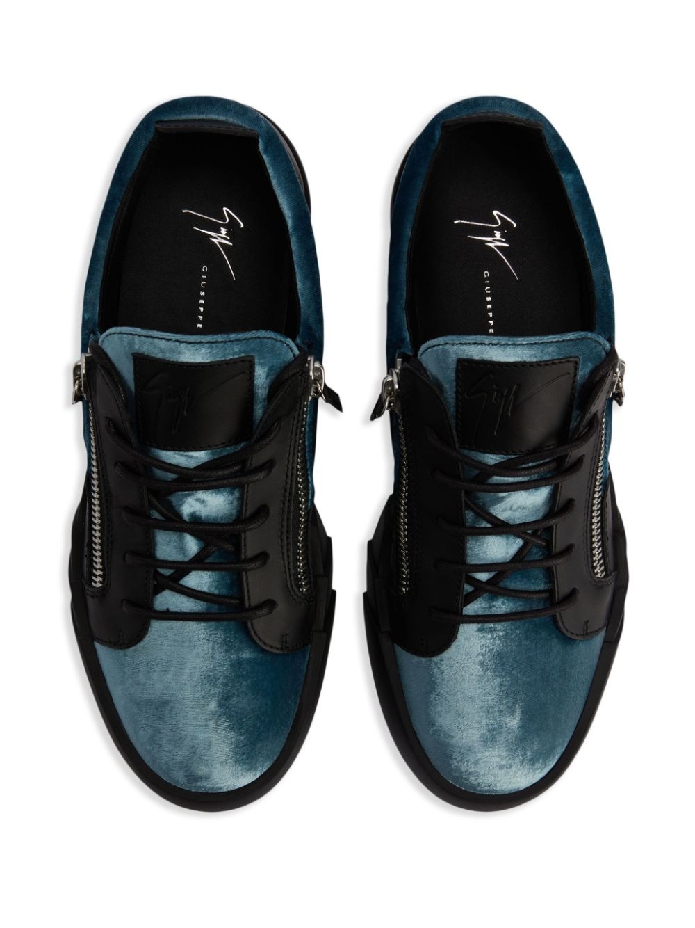 Frankie panelled leather sneakers - 4