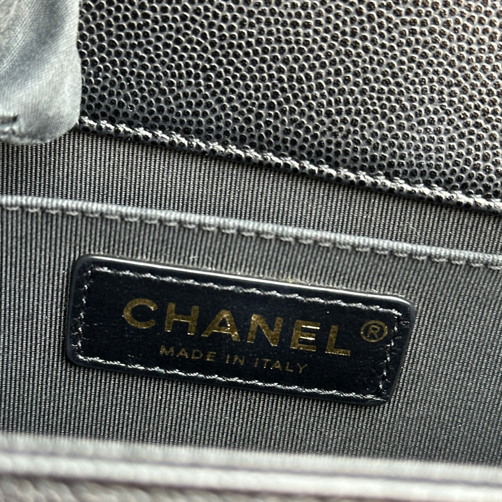 Chanel Black Caviar Boy Bag Medium (Built-in Chip) - 13