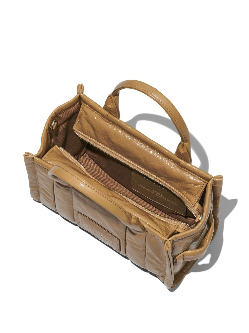 crinkled leather tote bag - 5