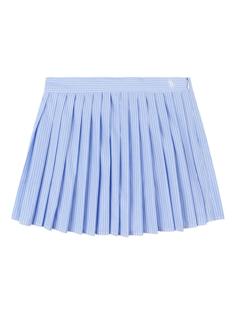 pleated striped mini skirt 1