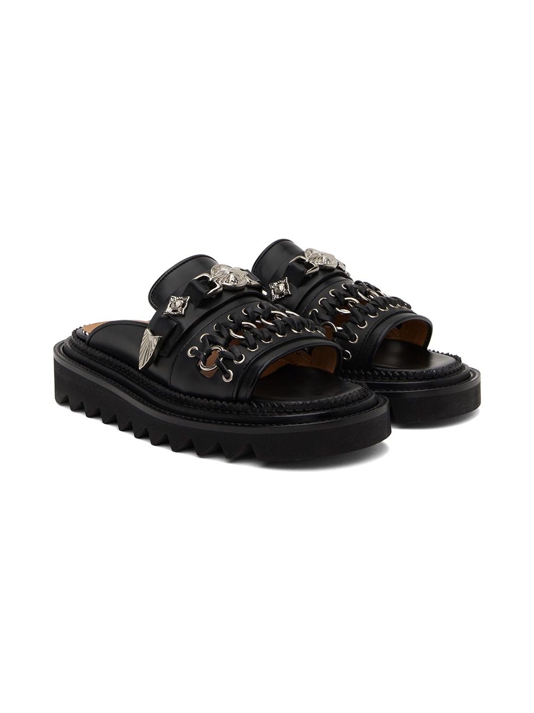 Black Chain Sandals - 4