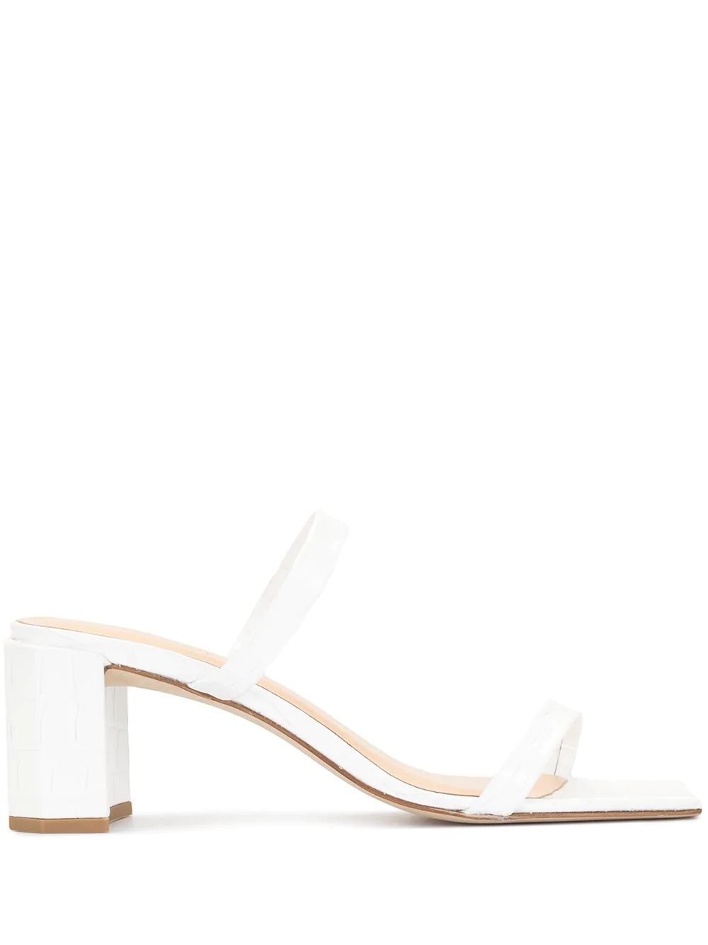 double-strap leather sandals - 1