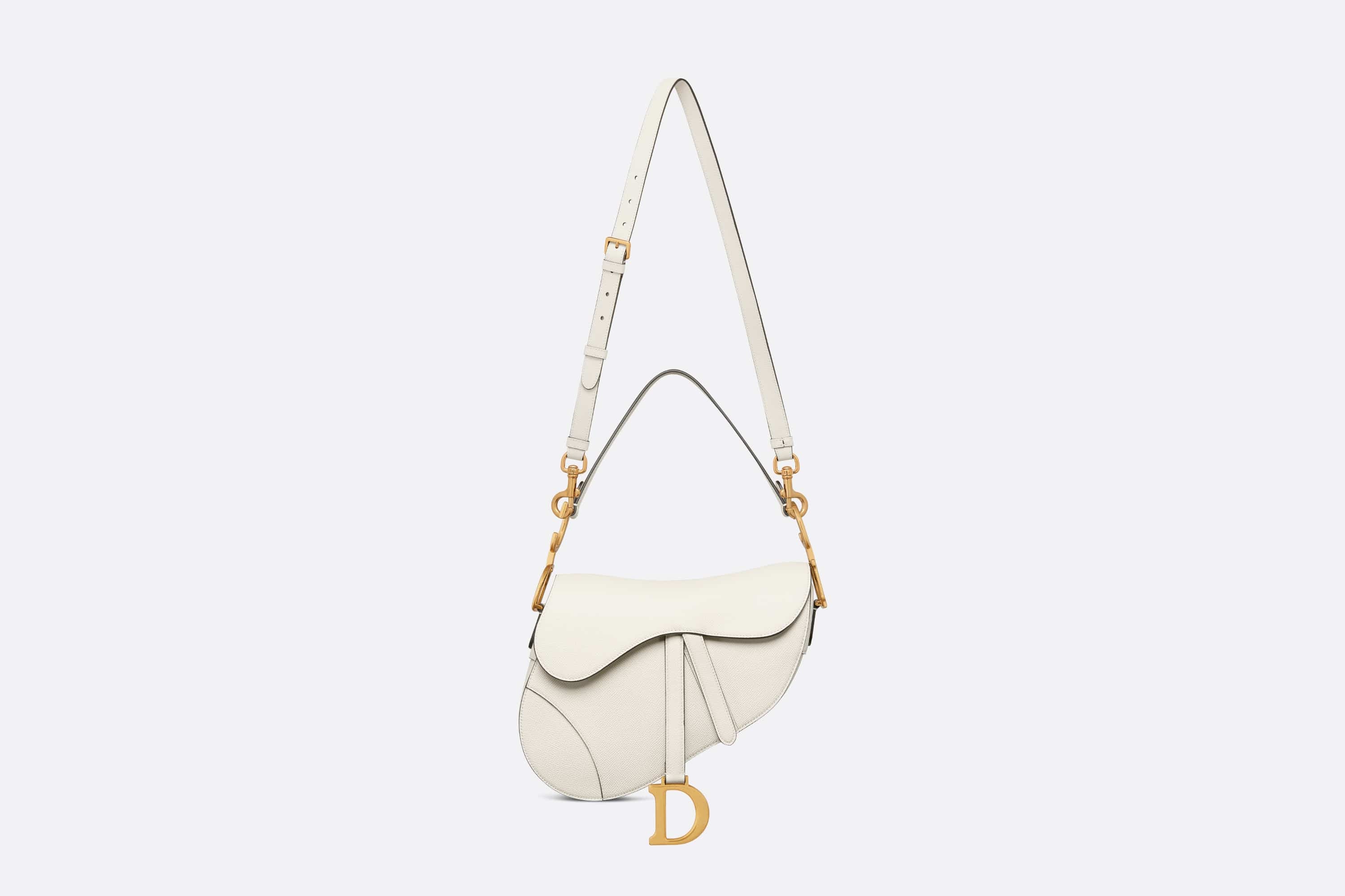 DIOR SADDLE BAG WITH STRAP サドルバッグ Powder Beige 3WAY Saddle Bag with Strap Powder Beige Grained Calfskin | DIOR