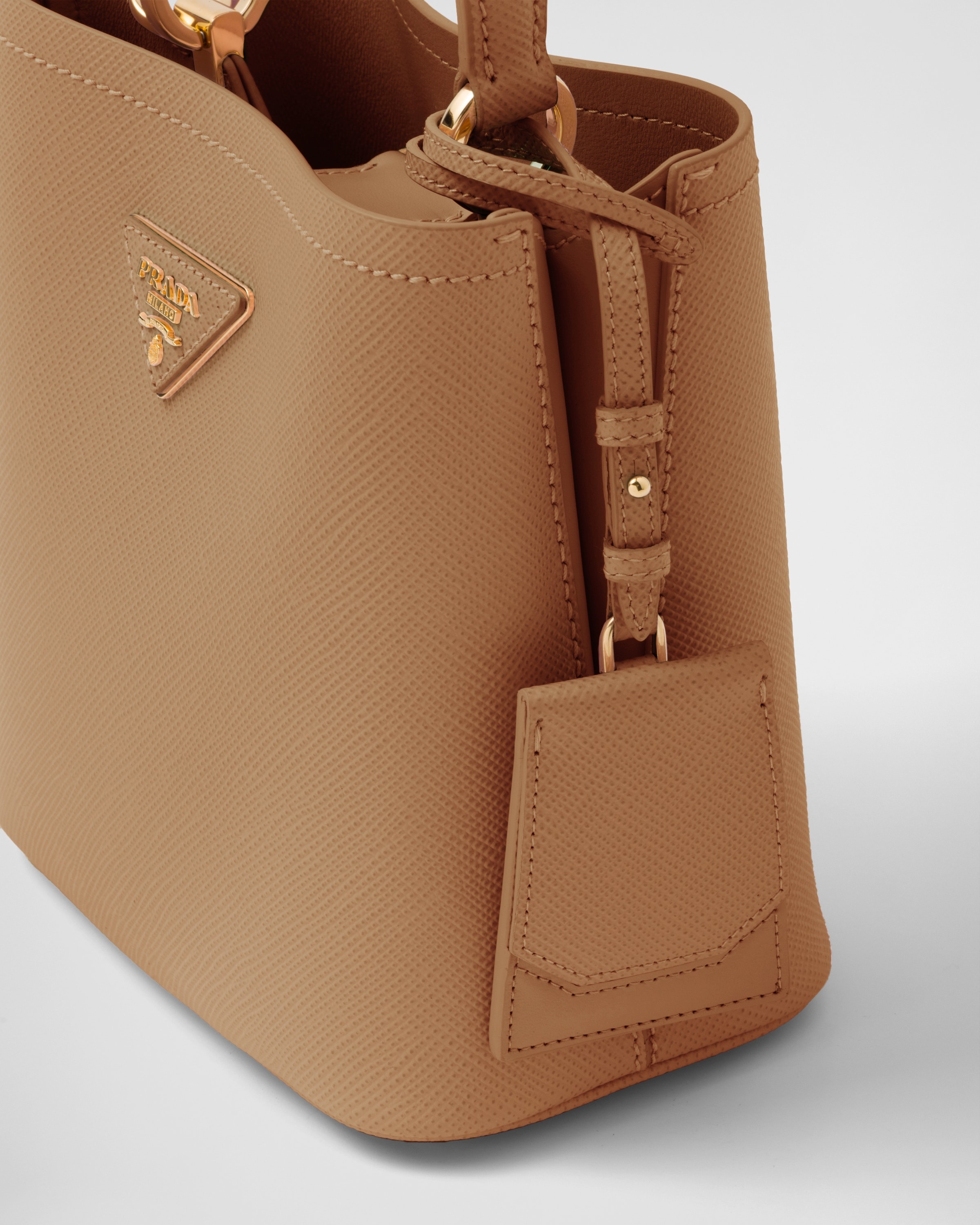 Small Saffiano Leather Prada Panier Bag - 5