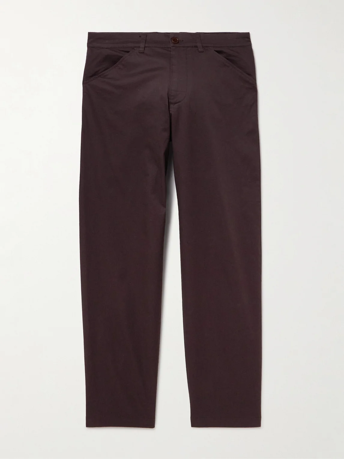 Mylo 10021 Straight-Leg Organic Cotton-Blend Twill Trousers - 1
