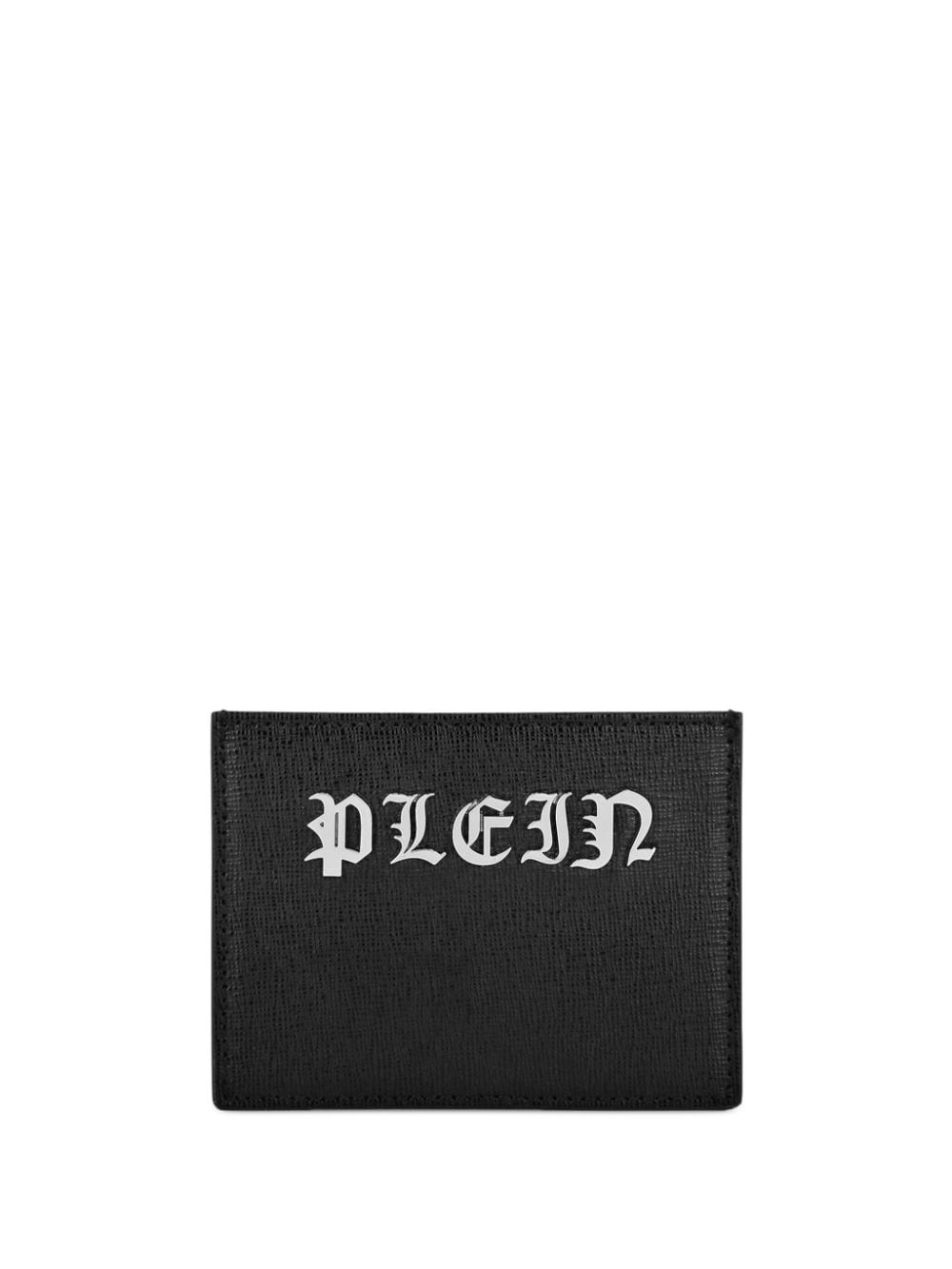 monogram-plaque leather cardholder - 1