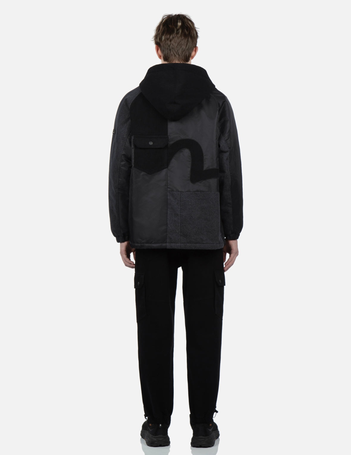 Seagull Appliqué Patchwork Padded Jacket - 6