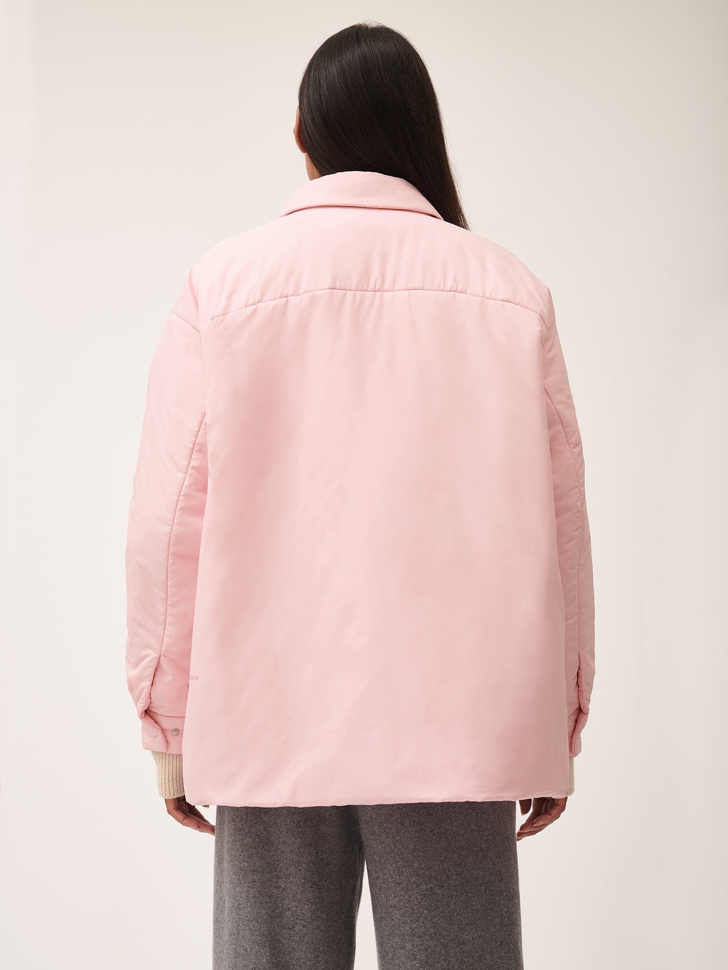 Womens Flower-Warmth Padded Overshirt - Magnolia Pink - 3