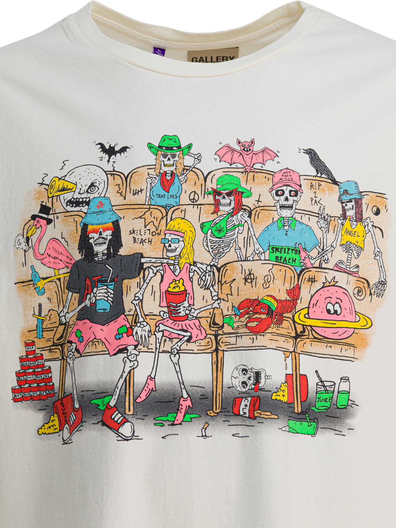 Skeleton Beach Theater Tee T-Shirts White - 3