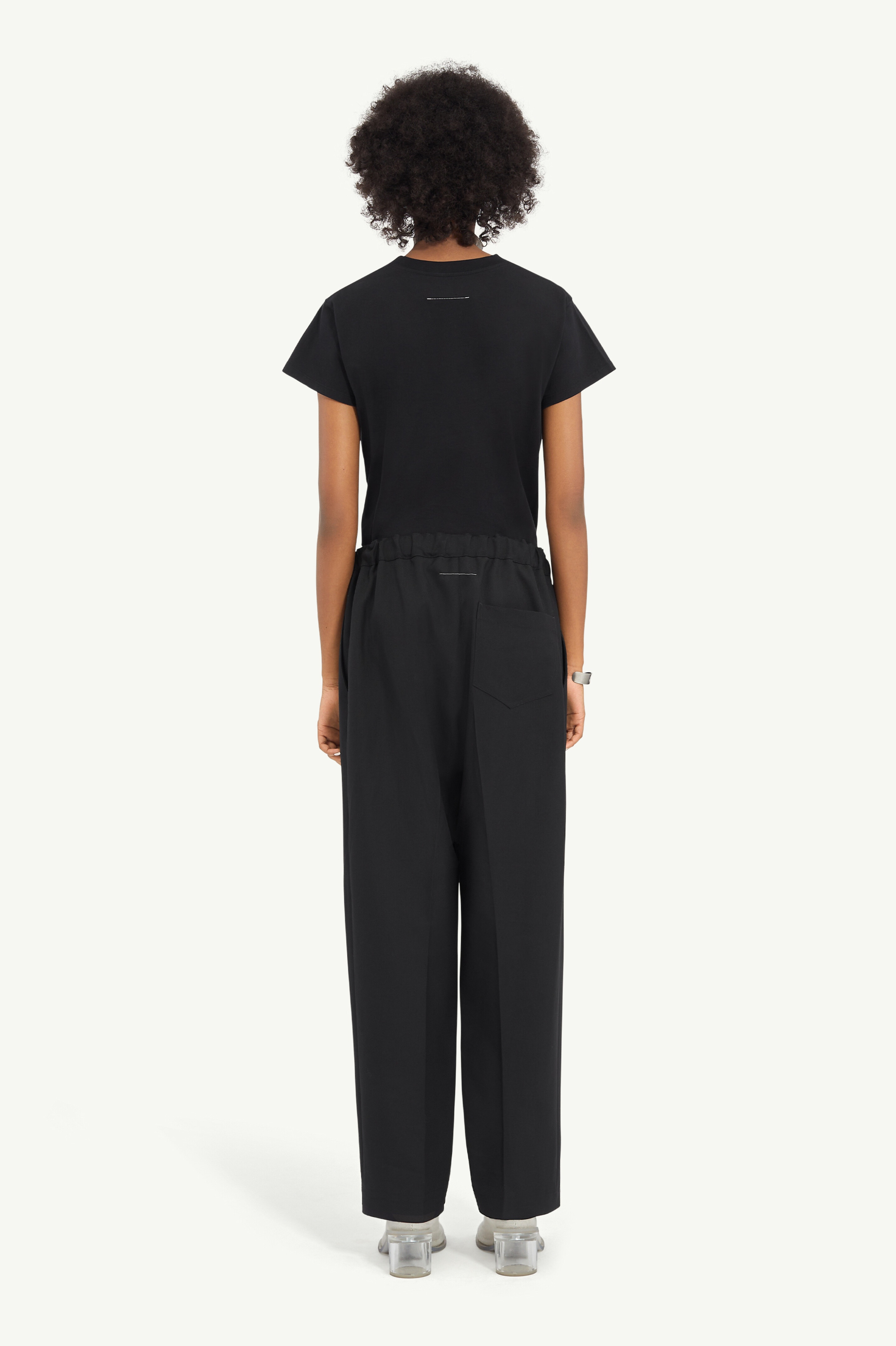 Black Tapered Tailored Trousers - 4
