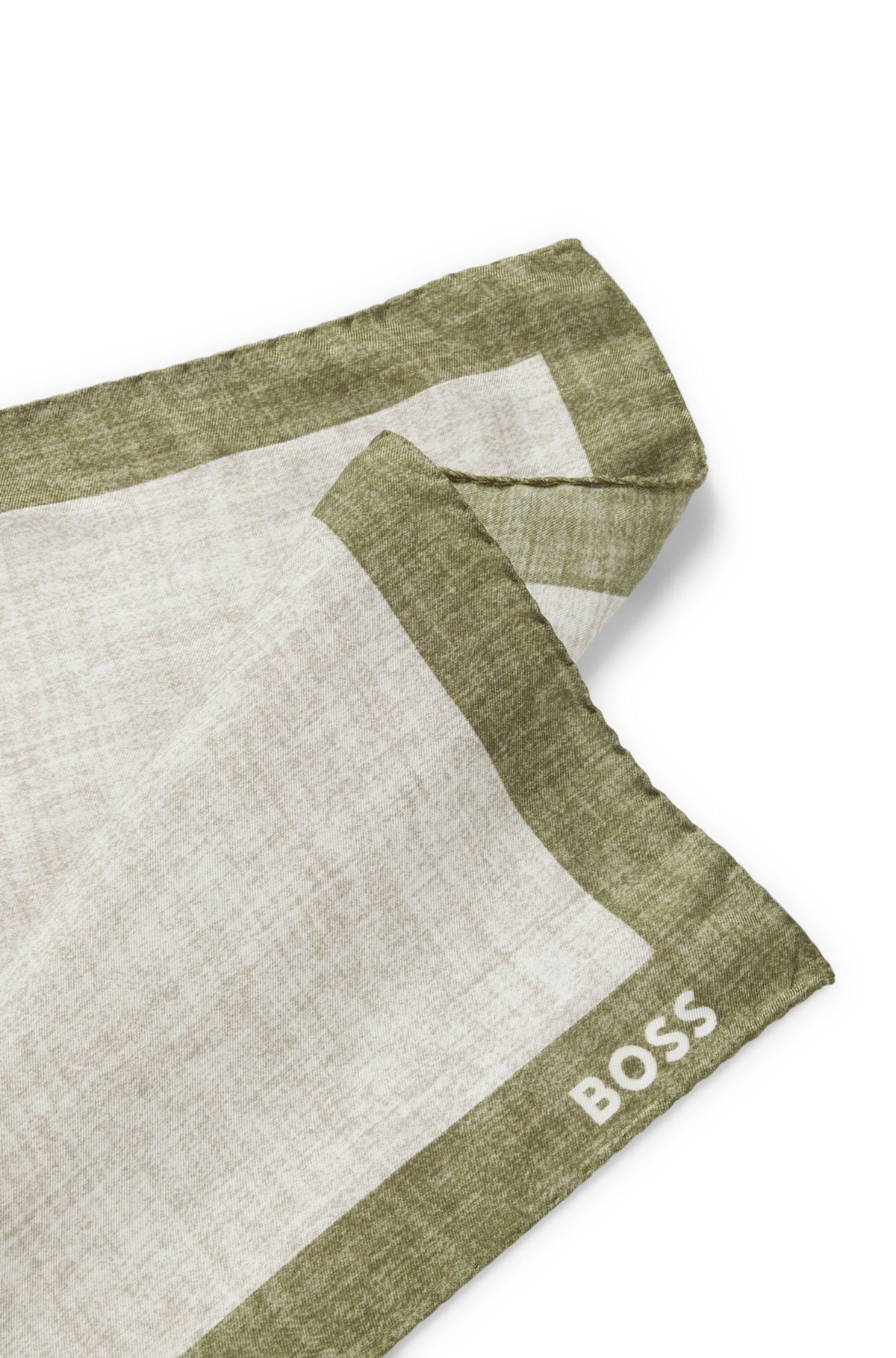 PRINTED POCKET SQUARE WITH LOGO BORDER - 4