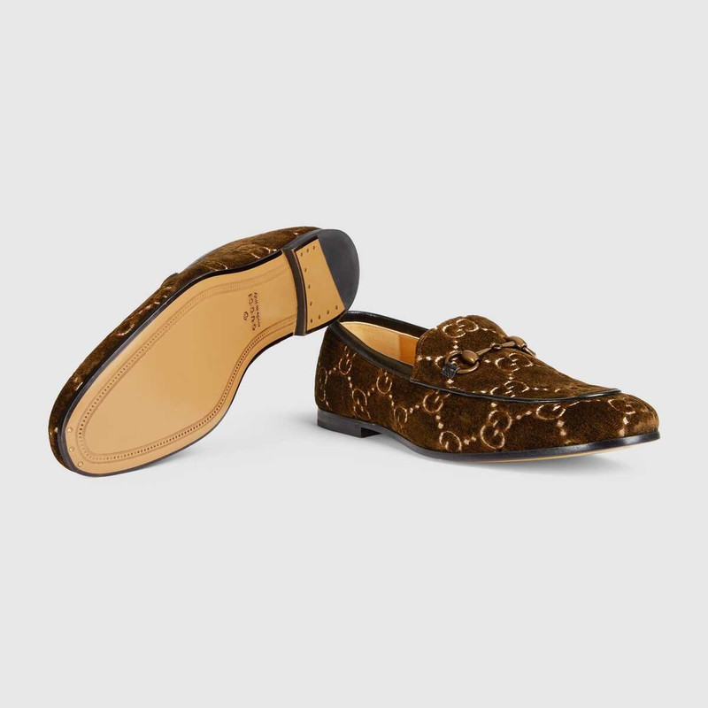 Men's Gucci Jordaan GG velvet loafer 5