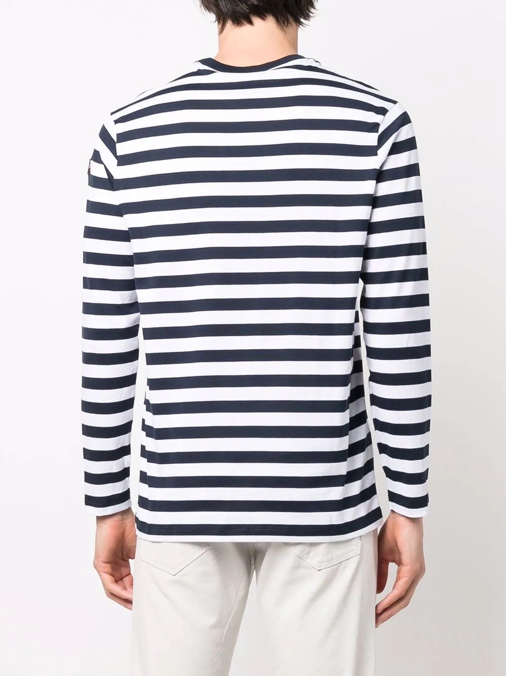 long-sleeved stripe T-shirt - 4