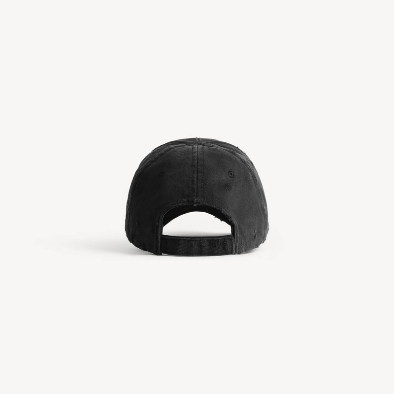 BALENCIAGA Men's Diy Balenciaga Back Cap in Black outlook