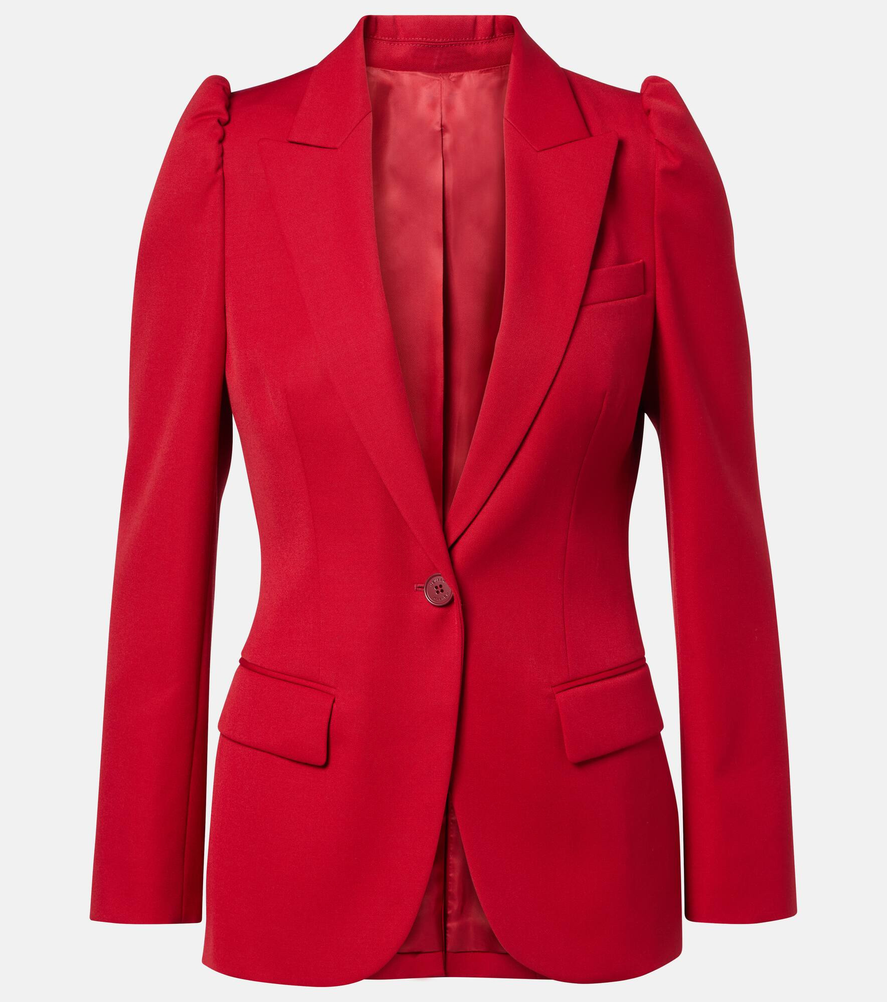 Single-breasted wool blazer - 1