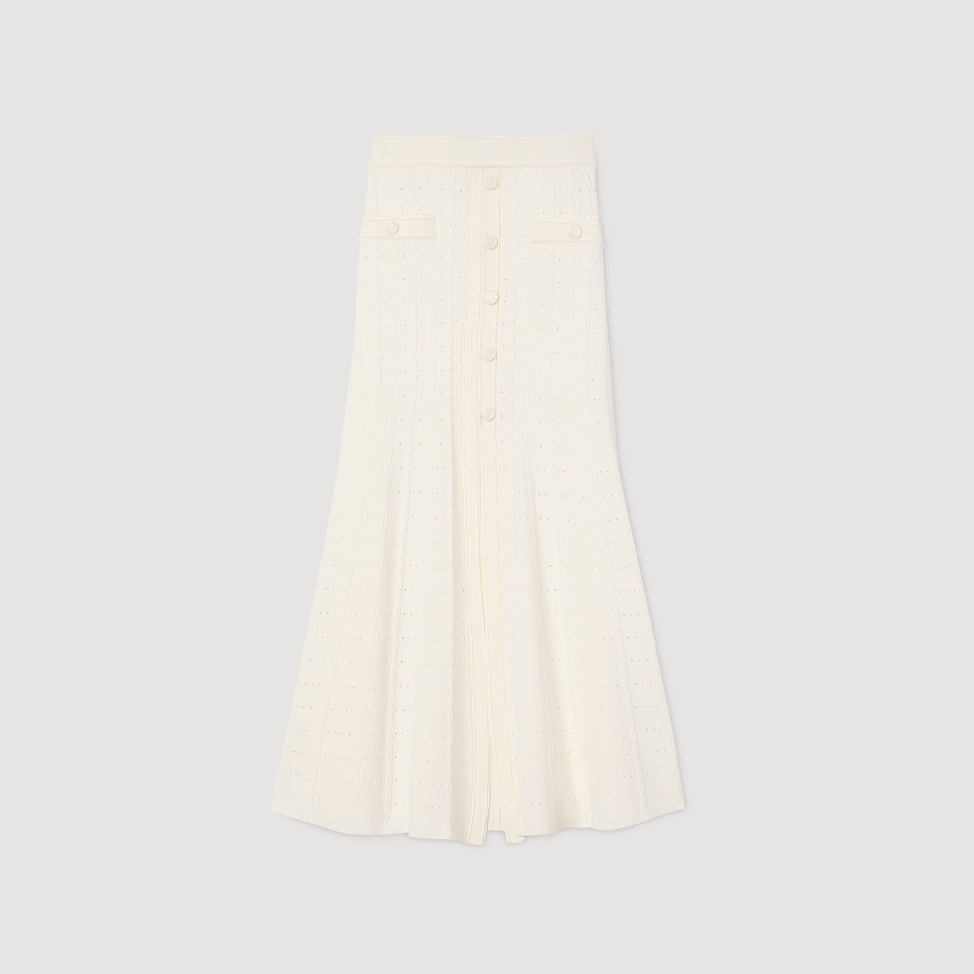POINTELLE KNIT MIDI SKIRT - 6