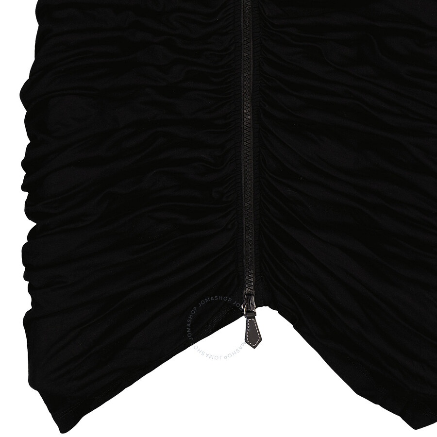 Burberry Black Ruched Jersey Mini Skirt - 6