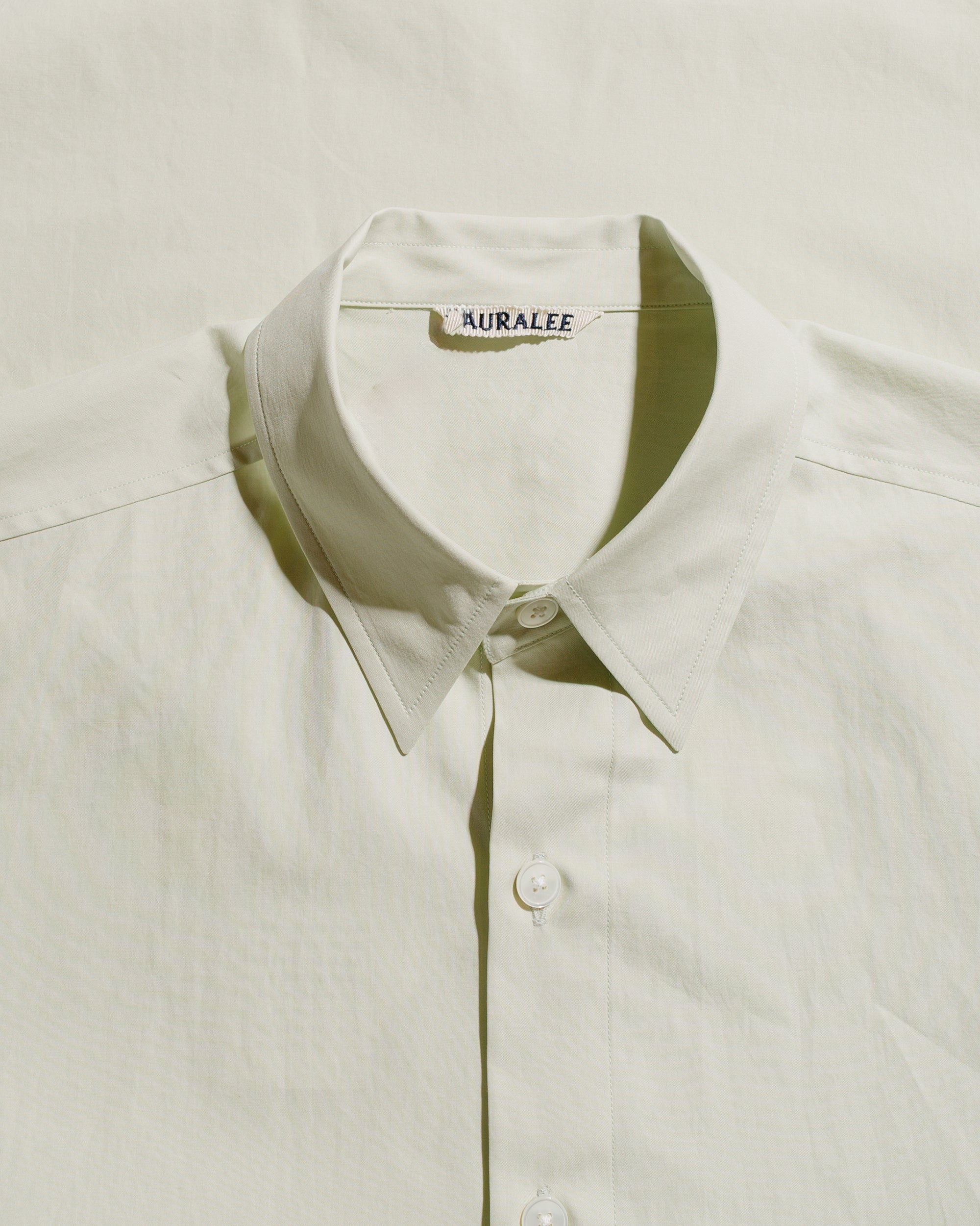 Washed Finx Twill Big Half Sleeved Shirt Light Green - 5