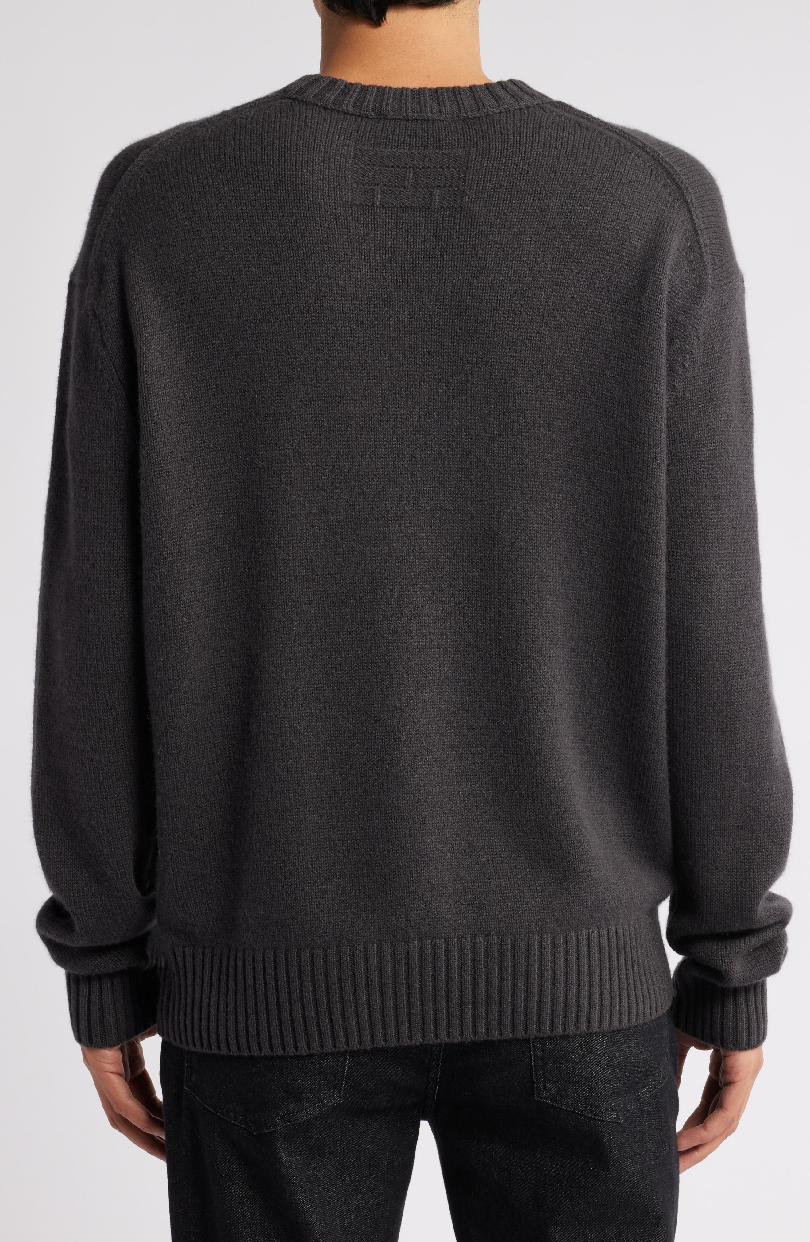 FRAME Cashmere Crewneck Sweater in Dark Grey at Nordstrom - 2