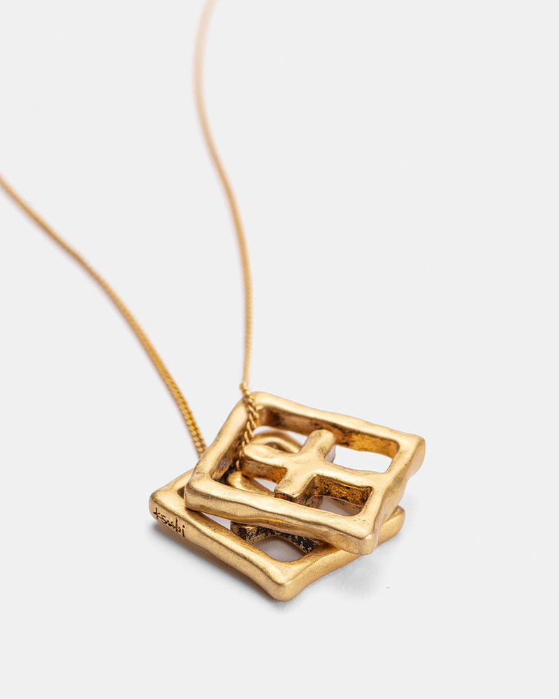 Ksubi 18K AGED BOX CROSS NECKLACE outlook