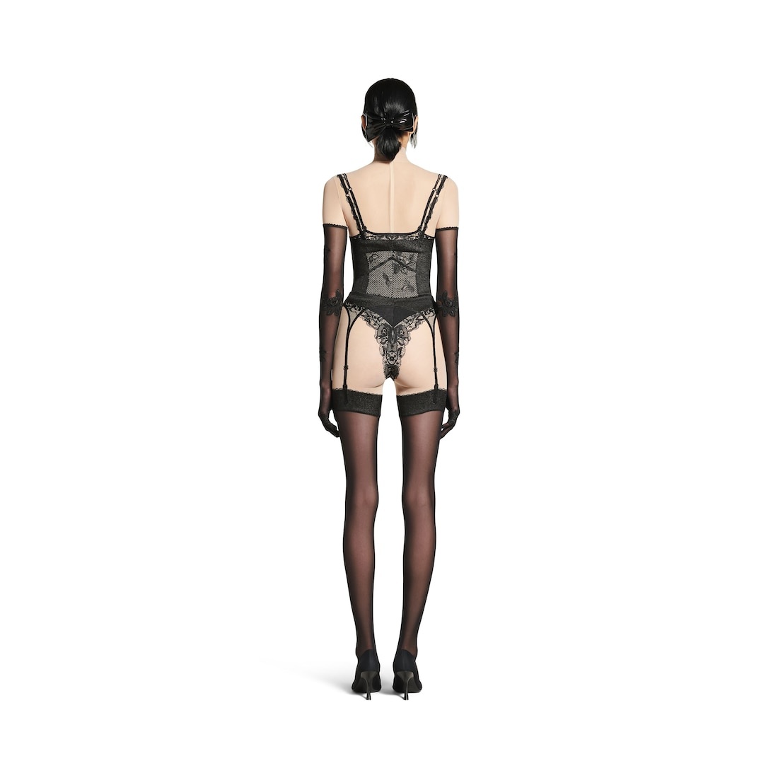 Women's Trompe L'œil Pantaleggings T36 in Black - 3