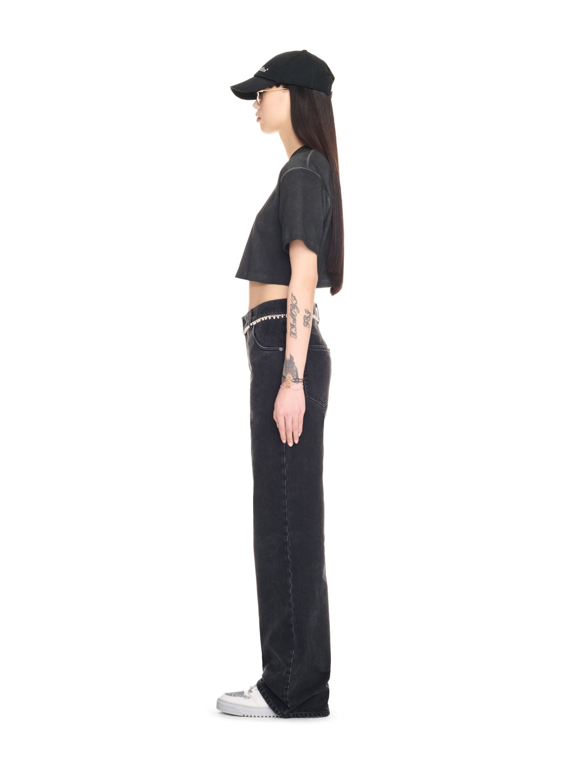 Off Stamp Rib Crop Tee - 3