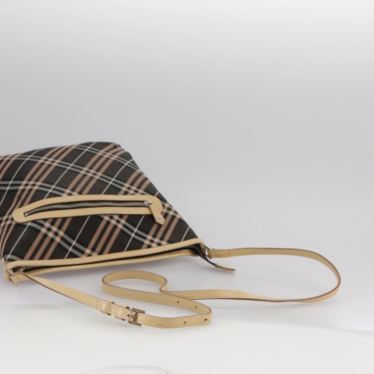 Burberry Nova Check Blue Label Shoulder Bag Canvas Brown - 7