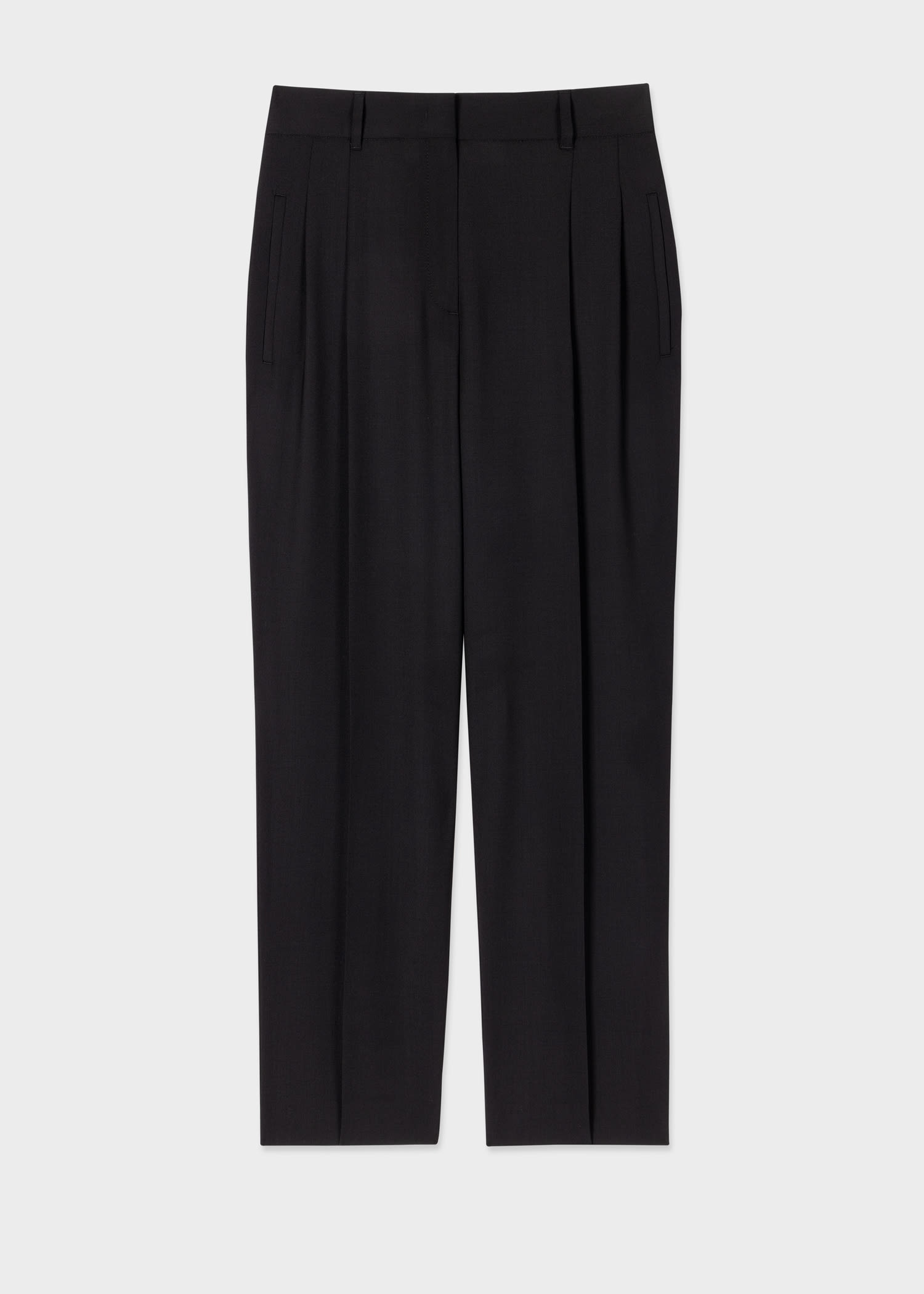 Double Breasted Contrast Wool Hopsack Suit - 5