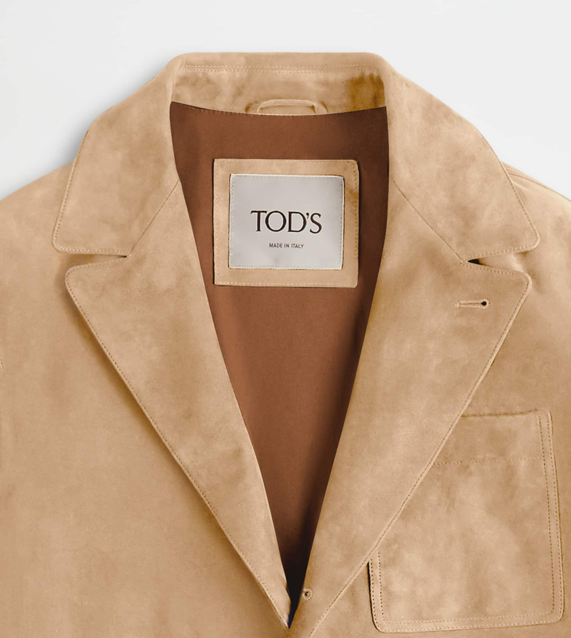PASHMY BLAZER IN SUEDE - BEIGE 8