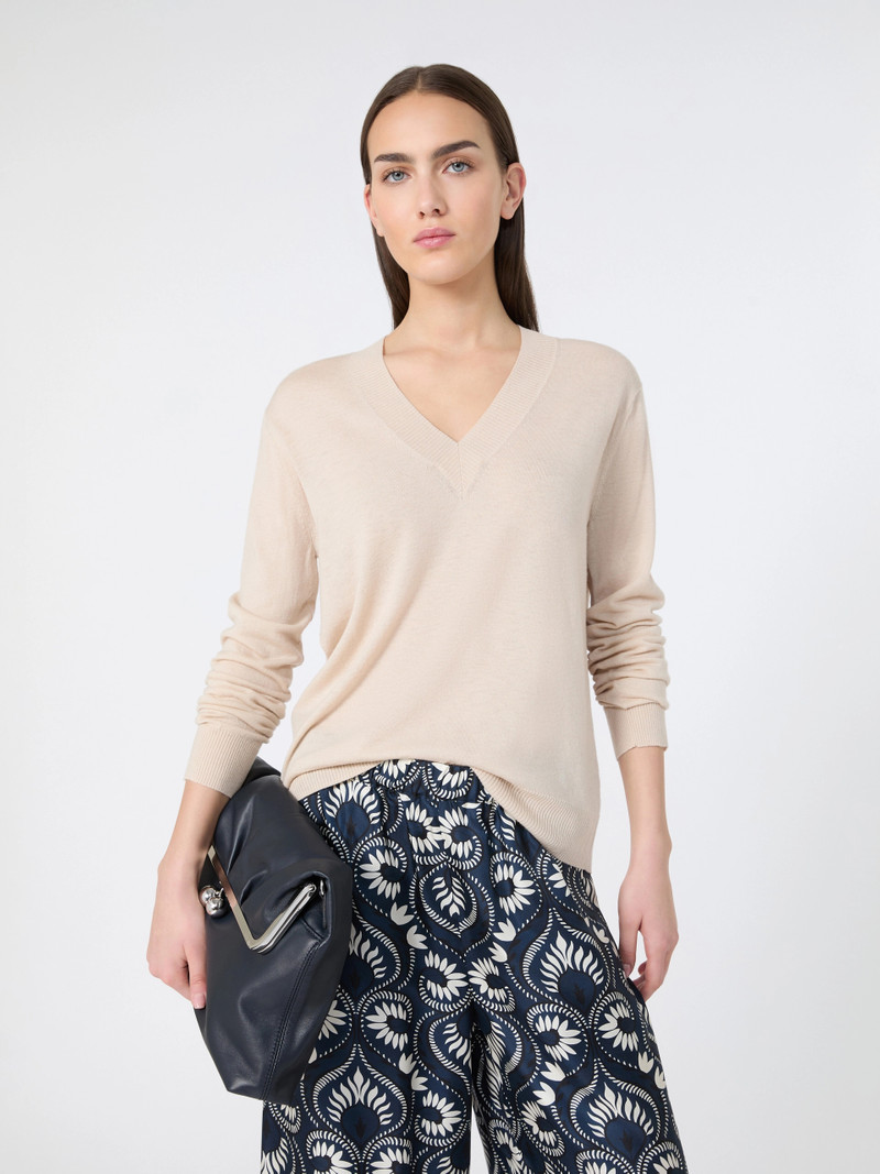 ESTREMO Wool and cashmere sweater - BEIGE 5