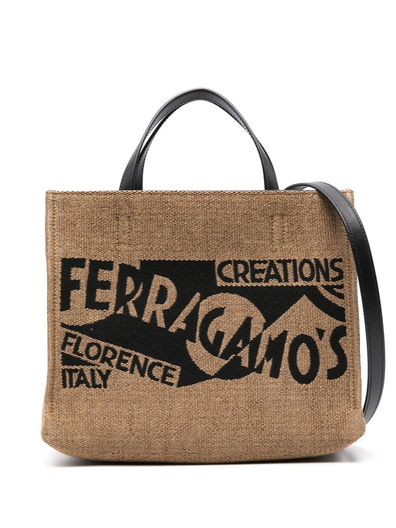 small logo-embroidered tote bag 1