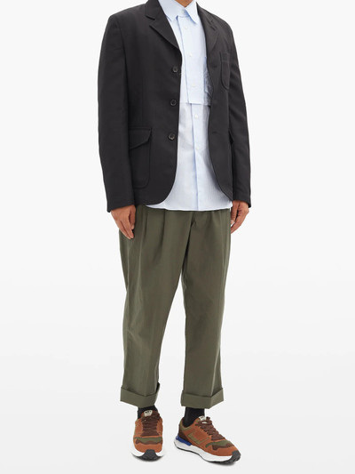 Comme des Garçons SHIRT Patch-pocket single-breasted twill jacket outlook