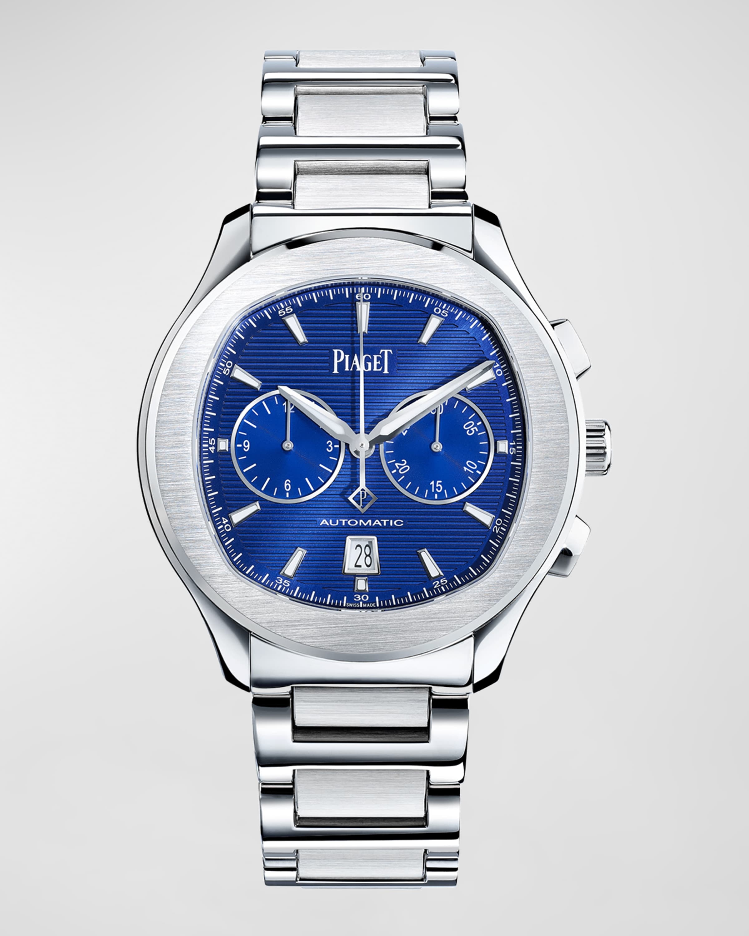 Stainless Steel Blue Chronograph Watch - 1