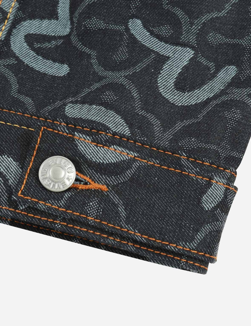 ALLOVER SEAGULL AND KAMON JACQUARD RELAX FIT DENIM JACKET 10