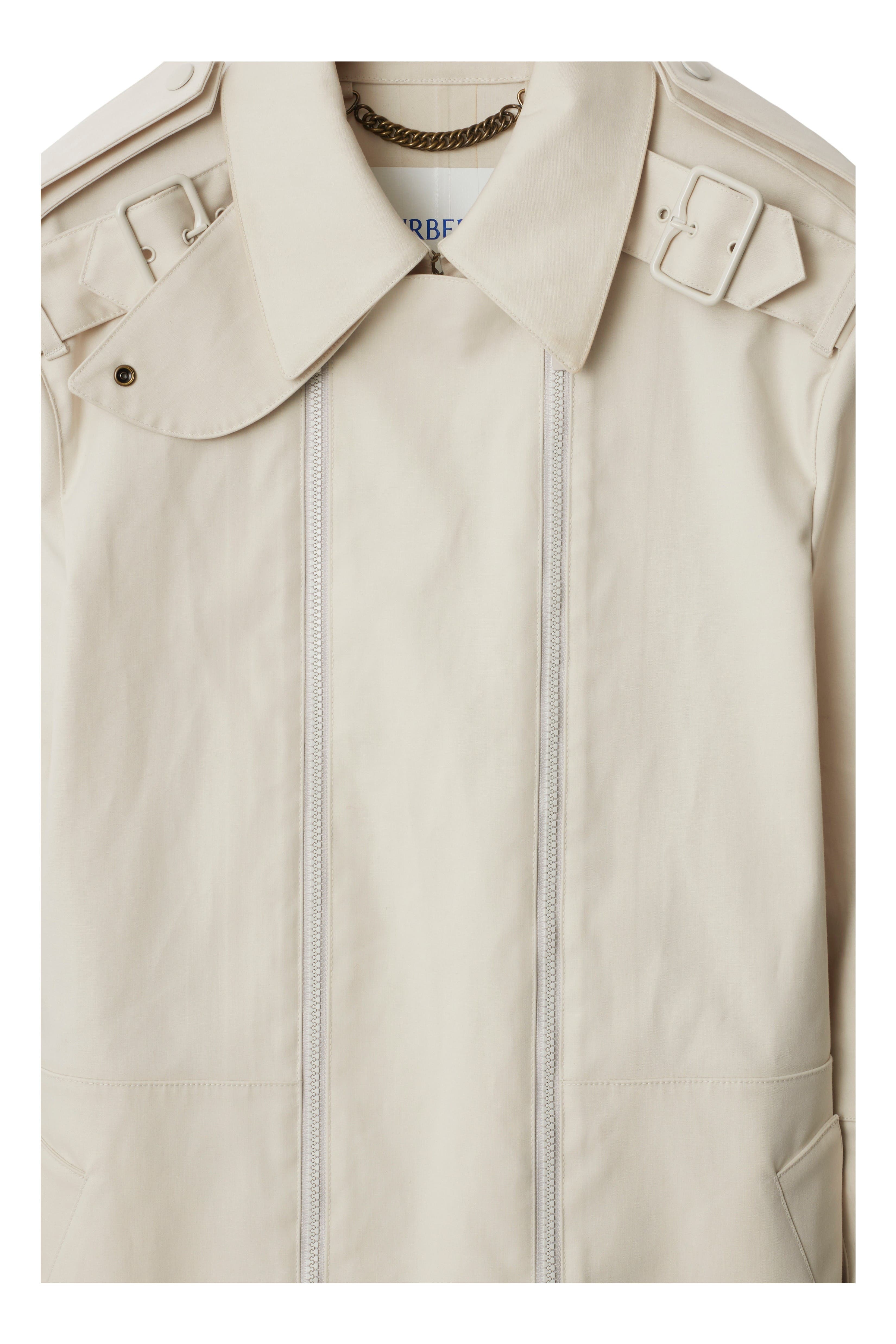 burberry Bonded Cotton Trench Jacket in Sail at Nordstrom - 6