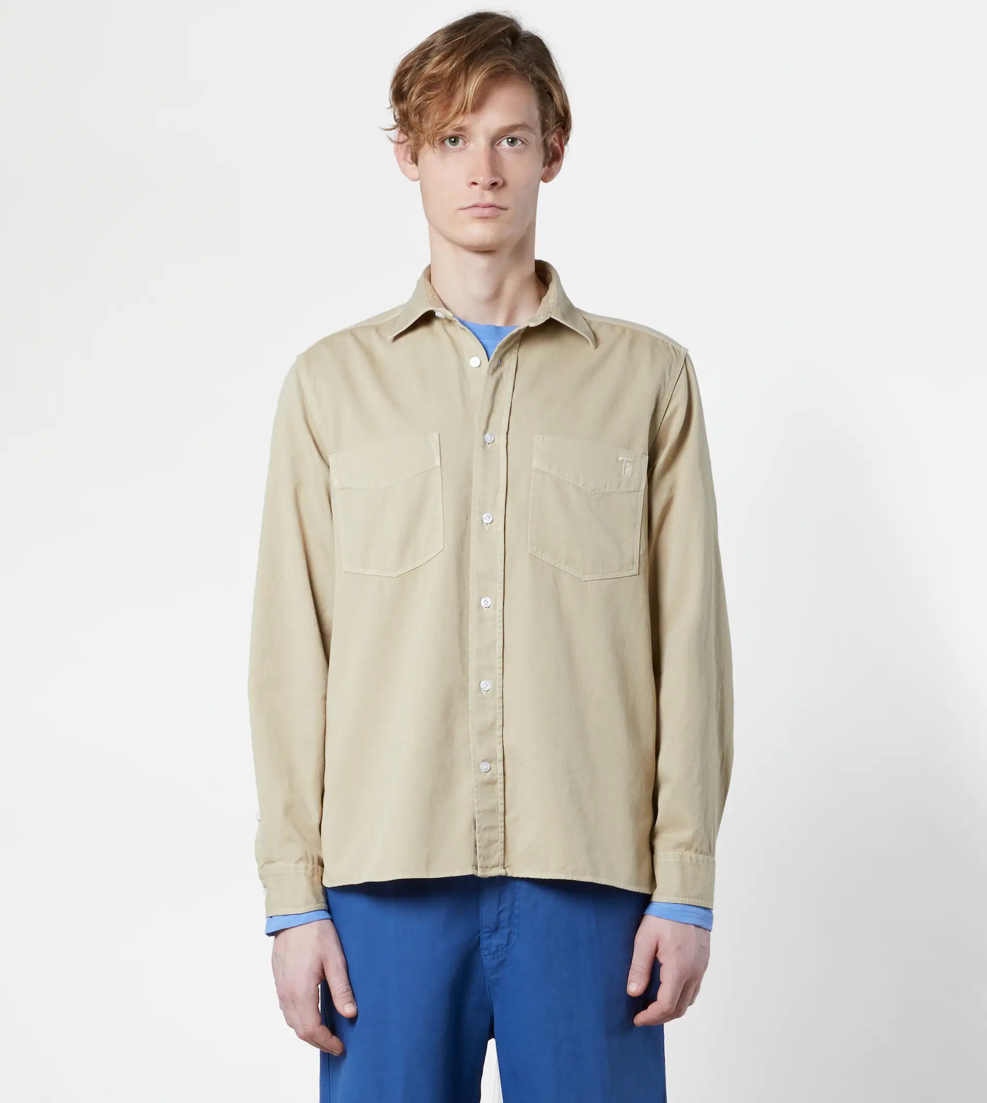 DOUBLE POCKET SHIRT - BEIGE - 5