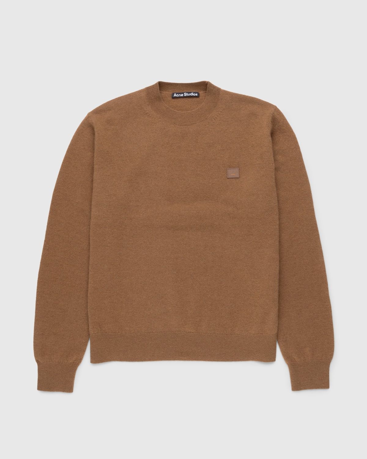 Acne Studios – Wool Crewneck Sweater Toffee Brown - 1