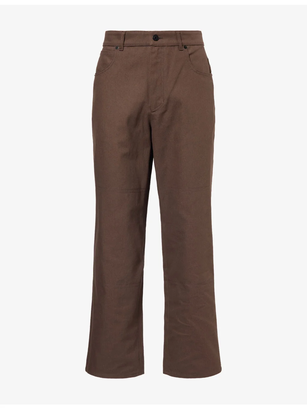 Gabardine Straight-Leg Cotton Trousers - 1
