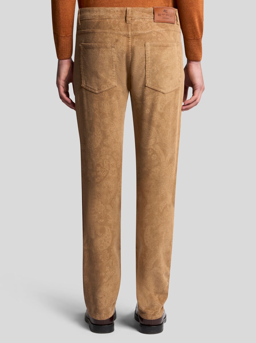 VELVET TROUSERS WITH PAISLEY PRINT - 5