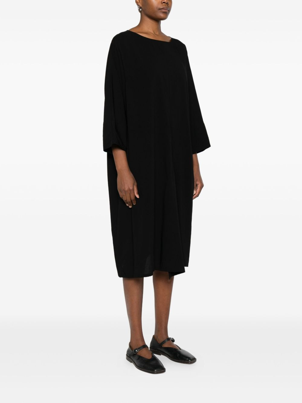 short-sleeve boat-neck mini dress - 3