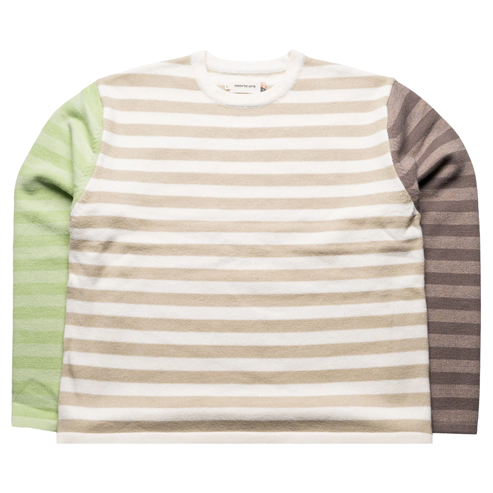 Honor The Gift Multi Stripe Crewneck 'Bone' - 1