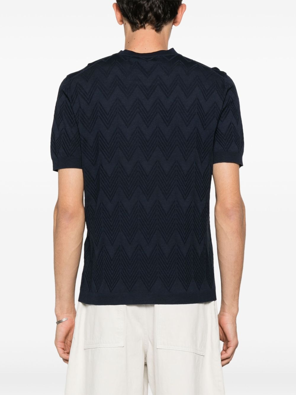Zigzag-knit T-shirt - 3