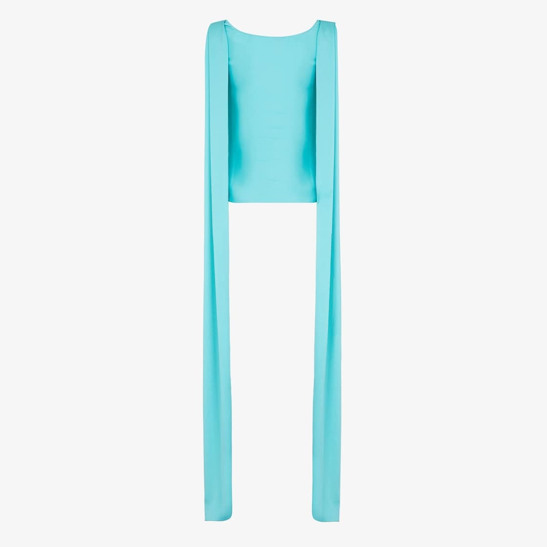 Light blue satin top - 2