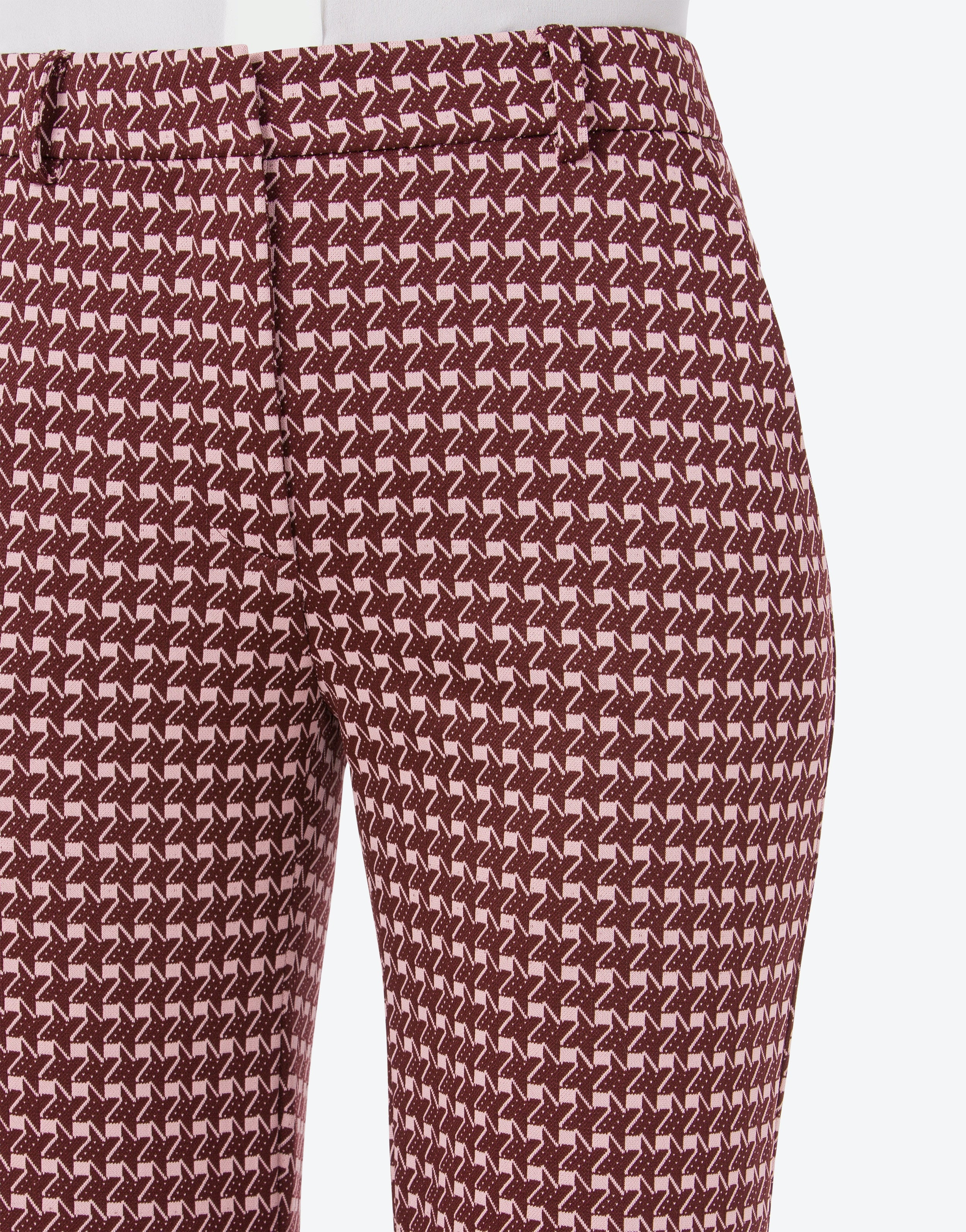 JACQUARD FLARED TROUSERS - 4