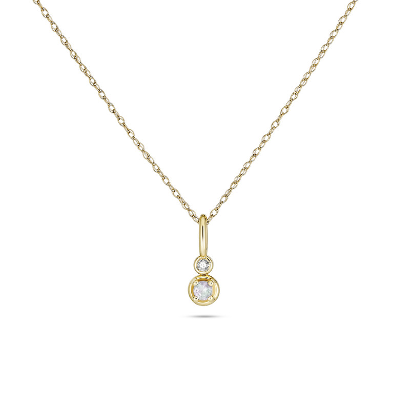 Birthstone Diamond Bonbon Necklace 11