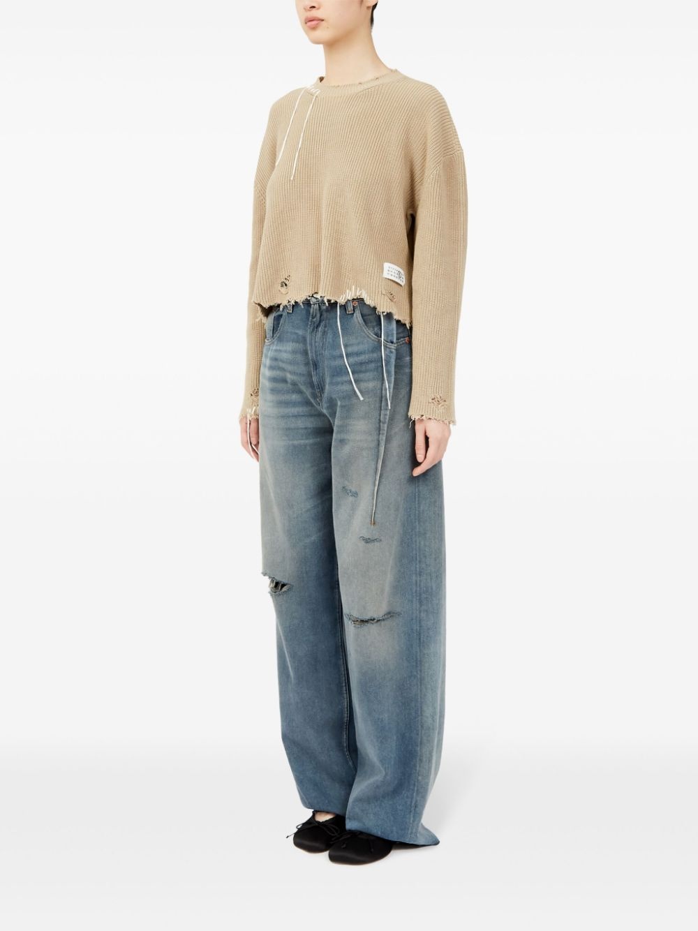crew-neck cotton jumper - 5